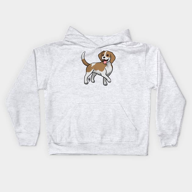 Dog - Beagle - Tan and White Kids Hoodie by Jen's Dogs Custom Gifts and Designs